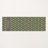 Jade Boom Bladeren op Bruine Yoga Mat (Voorkant (horizontaal))