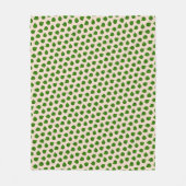Jade Boom Groene Bladeren op Beige Fleece Deken (Voorkant)