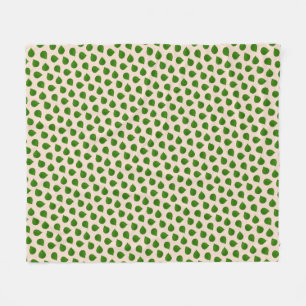 Jade Boom Groene Bladeren op Beige Fleece Deken
