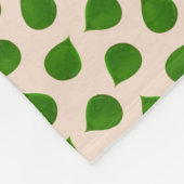 Jade Boom Groene Bladeren op Beige Fleece Deken (Hoek)