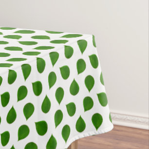 Jade Boom Groene Bladeren op Wit Tafelkleed