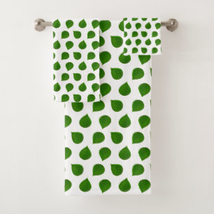 Jade Boom Groene Bladeren op Witte Badhanddoekense Bad Handdoek