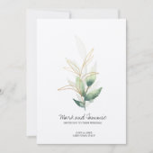 Jade Botanical Wedding Invitation Kaart (Voorkant)