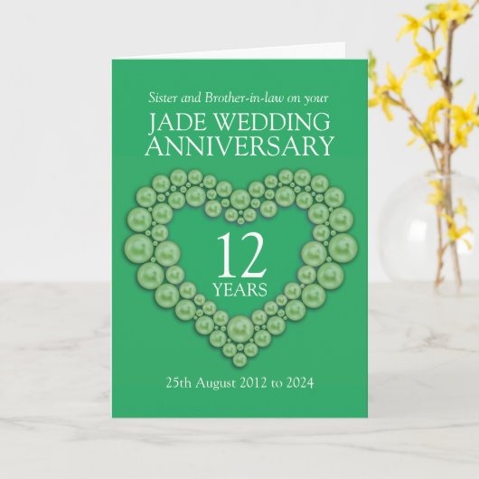 Jade bruiloft zuster-kaart kaart (Gele Bloem)