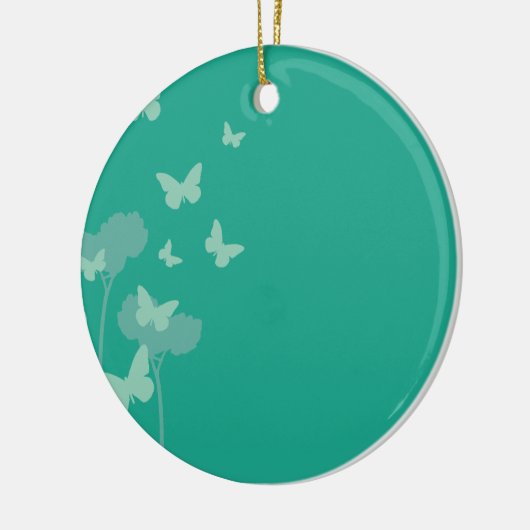 Jade Butterflies Keramisch Ornament (Links)