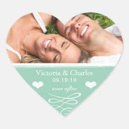 Jade Chalkboard Wedding Save the Date Seal Hart Sticker