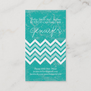 Jade Chevron mammcards Contactkaartje