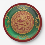 Jade Chinees Nieuwjaar van de Draak Papieren Bordje (Voorkant)