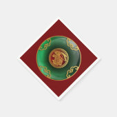Jade Chinees Nieuwjaar van het Konijn Servetten (Hoek)