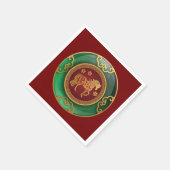 Jade Chinees Nieuwjaar van het paard Servet (Hoek)