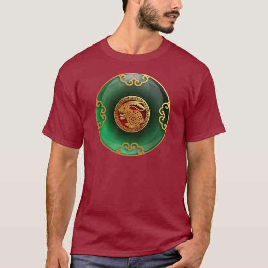 Jade Chinese nieuwjaar van de konijn T-Shirt (Voorkant)