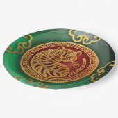 Jade Chinese nieuwjaar van de tijger Papieren Bordje (Gekanteld)