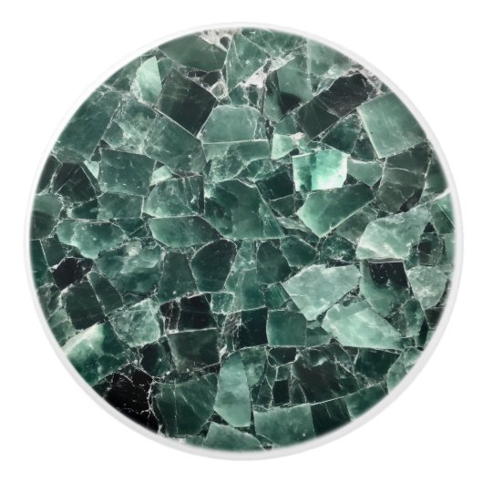 Jade Crystal Pattern Keramische Knop (Voorkant)