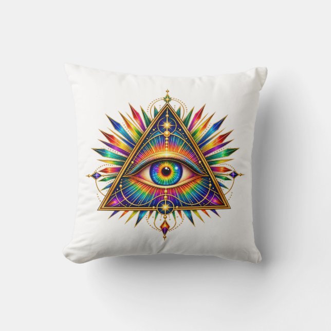 Jade Dawn Driehoekig Oog Kussen (Voorkant)