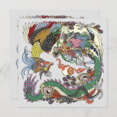 Jade Draak en Gouden Feniks spelen met een parel (Voorkant / Achterkant)