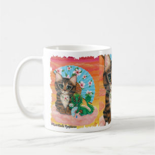 Jade Draak Li Mao Kat Kunst Draak Tabby Kat Koffiemok