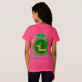 Jade draak reis roze t-shirt (Achterkant volledig)