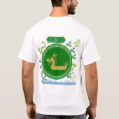Jade draak reis wit t-shirt (Achterkant)