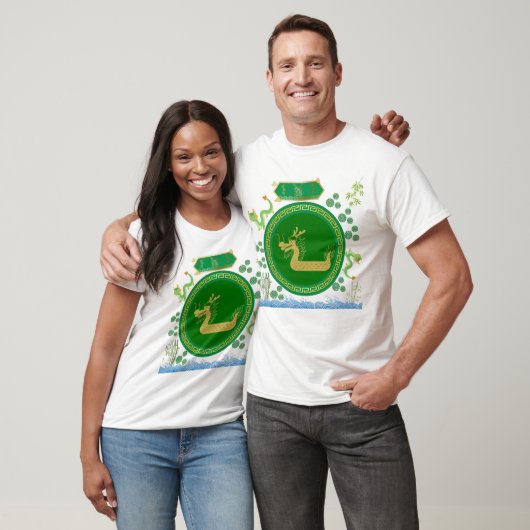 Jade draak reis wit t-shirt (Unisex)