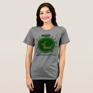 Jade draak reisgrijs Tri-Blend shirt