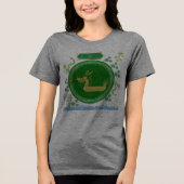 Jade draak reisgrijs Tri-Blend shirt (Voorkant)
