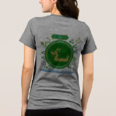 Jade draak reisgrijs Tri-Blend shirt (Achterkant)