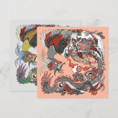 Jade Dragon en Gold Phoenix spelen met een parel (Voorkant / Achterkant)