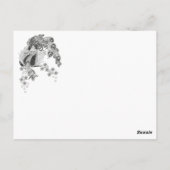 Jade Dragon en Gold Phoenix spelen met een parel Briefkaart (Achterkant)