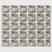 Jade Dragon en Gold Phoenix spelen met een parel Cadeaupapier (Vlak)