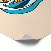 Jade Dragon en Gold Phoenix spelen met een parel Poster (Hoek)