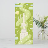Jade Dragon In The City - Funky Cute Style Kaart (Staand voorkant)