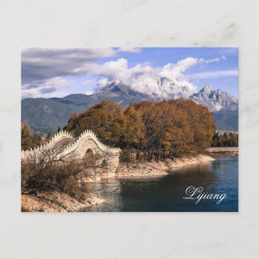 Jade Dragon Sneeuwberg in Lijiang, China Briefkaart (Voorkant)