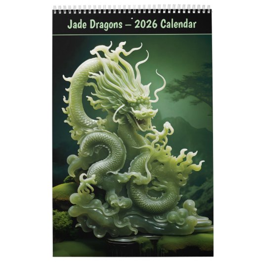 Jade Dragons – 2026 Calendar Kalender (Hoes)