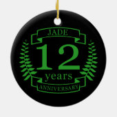 Jade Edelsteen trouwdag 12 jaar Keramisch Ornament (Achterkant)