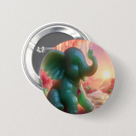 Jade Elephant Button (Voorkant /achterkant)