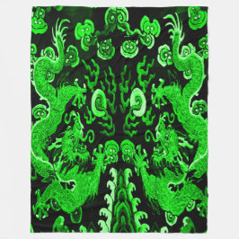 Jade Emperor Dragons Fleece Deken