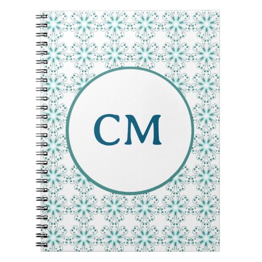 Jade en Blue Swirls Notitieboek (Voorkant)