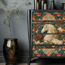  jade en gouden Art Nouveau Eenhoorn Tissuepapier