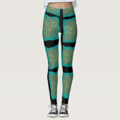 Jade en Turquoise met Gold Leggings (Voorkant)
