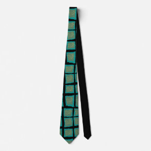 Jade en Turquoise met Gold Stropdas