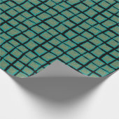 Jade en Turquoise met Goud Cadeaupapier (Hoek)