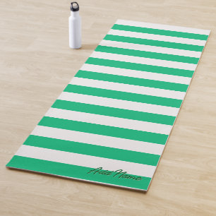 Jade en witte aangepaste naam yogamat