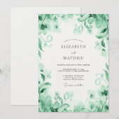 Jade Eucalyptus Bruiloft Kaart (Voorkant / Achterkant)
