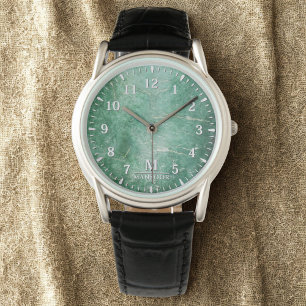 Jade Face Herenhorloge – Klassieke Leren Band Horloge