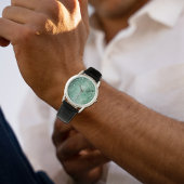 Jade Face Mannen's Horloge met Arabische cijfers -