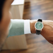 Jade Face Mannen's Horloge met Arabische cijfers -