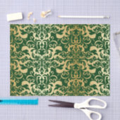 jade,faux goud,damasjes,,antiek,patroon,chi tissuepapier (Craft)