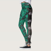 Jade Floral Victoriaans Steampunk Spandex Leggings (Links)