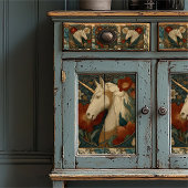  Jade Floral William Morris Style Eenhoorn Tissuepapier