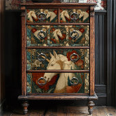  Jade Floral William Morris Style Eenhoorn Tissuepapier